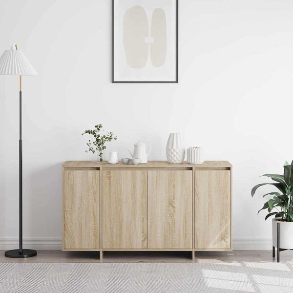 vidaXL Sideboard Sonoma eg 135 x 41 x 75 cm Konstrueret tr&aelig;