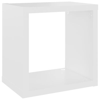 vidaXL væghylder 6 stk. 22x15x22 cm kubeformet hvid og sonoma-eg