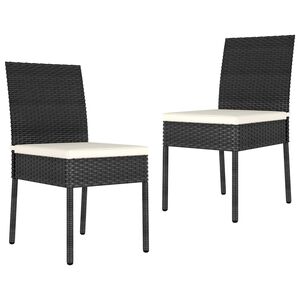 vidaXL havestole 2 stk. polyrattan sort