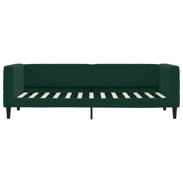 vidaXL daybed med madras 80x200 cm velour mørkegrøn