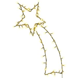 vidaXL Julelys stjerneskud silhuet 80 LED'er varm hvid