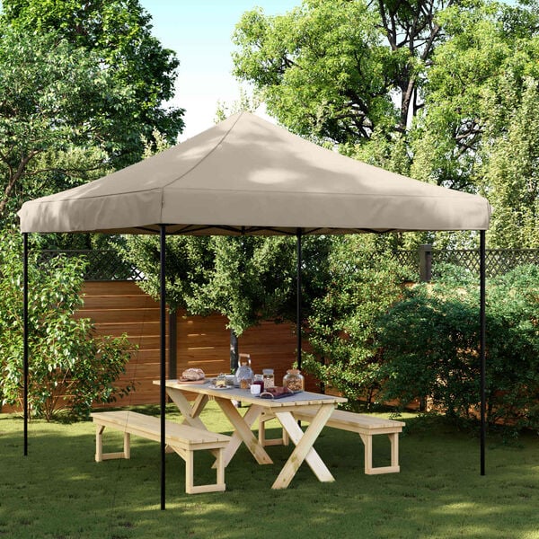 vidaXL Party Tent Gr&aring;brun 292 x 292 x 315 cm Oxford stof