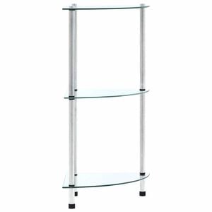 vidaXL reol 3 hylder 30x30x67 h&aelig;rdet glas transparent