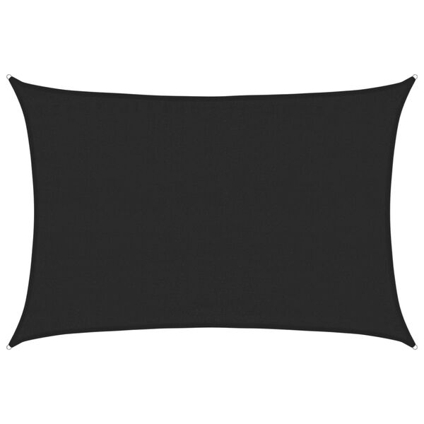 vidaXL solsejl 3,5x4,5 m HDPE 160 g/m&sup2; sort
