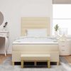 vidaXL Box spring seng med madras Creme 120 x 200 cm Stof