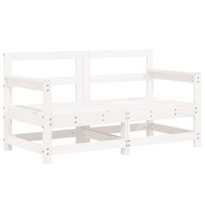 vidaXL hj&oslash;rnemoduler til havesofa 2 stk. massivt fyrretr&aelig; hvid