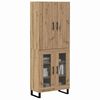 vidaXL Highboard 2 pcs Artisan Egetr&aelig; 69,5 x 34 x 180 cm