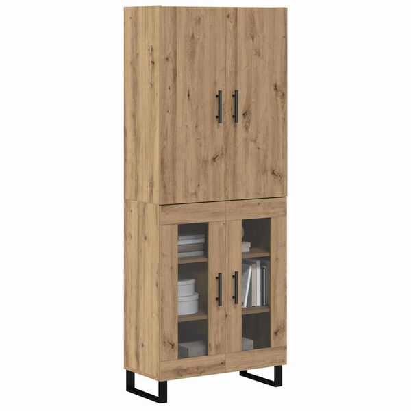 vidaXL Highboard 2 pcs Artisan Egetr&aelig; 69,5 x 34 x 180 cm
