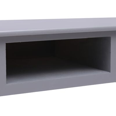 vidaXL skrivebord 108x45x76 cm massivt kejsertræ grå