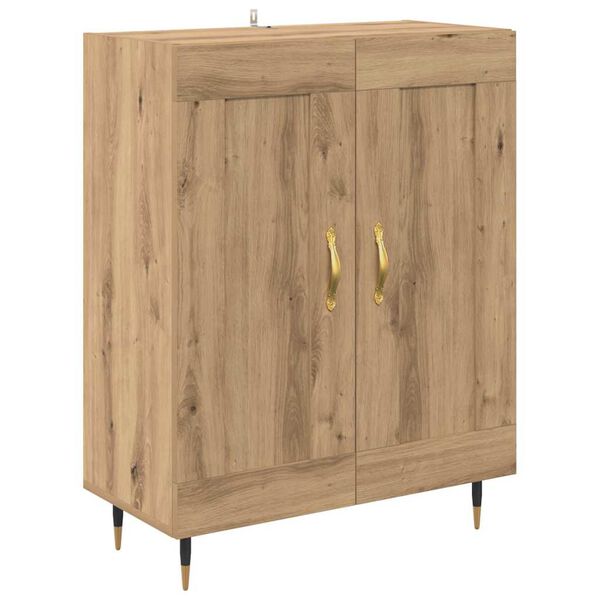 vidaXL Sideboard Artisan Egetr&aelig; 69,5 x 34 x 90 cm Konstrueret tr&aelig;