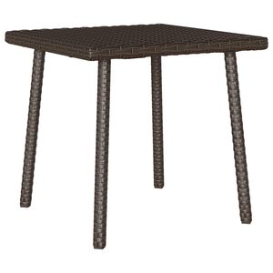 vidaXL havesofabord 40x40x37 cm firkantet polyrattan brun