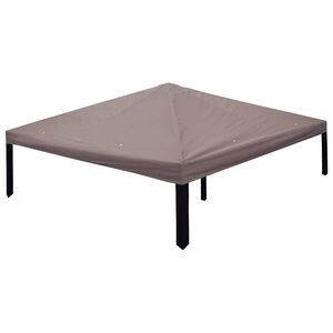 vidaXL Gazebo D&aelig;kke 300 x 300 cm Gr&aring;brun Polyester og St&aring;l