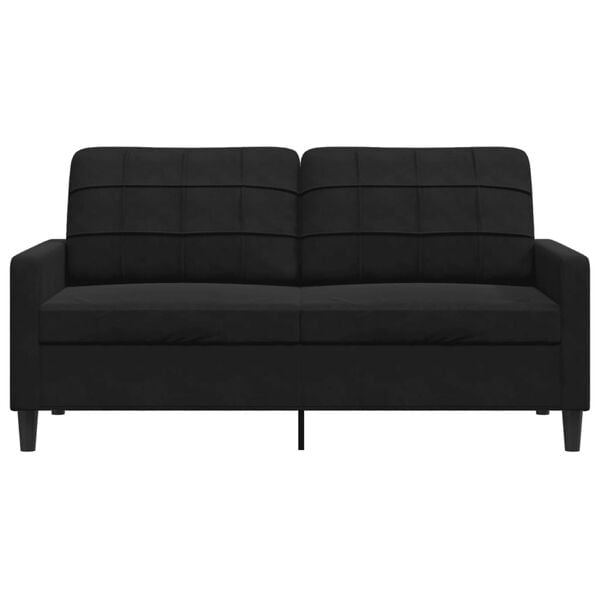 vidaXL 2-personers sofa 140 cm fl&oslash;jl sort