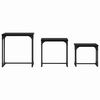 vidaXL Nesting Kaffebord 3 pcs Sort eg 50.5 x 35 x 53 cm