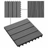 vidaXL Terrasse Flise 3D-design 11 pcs Gr&aring; 30 x 30 cm WPC