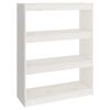 vidaXL bogskab/rumdeler 80x30x103,5 cm massivt fyrretr&aelig; hvid