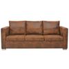 vidaXL 3-personers sofa 191 x 73 x 82 cm kunstigt ruskindslæder