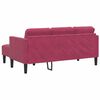 vidaXL Sofa S&aelig;t med pude 2 pcs Vinr&oslash;d Polyester