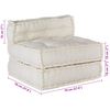 vidaXL Modulsofa 3 pcs Creme Stof