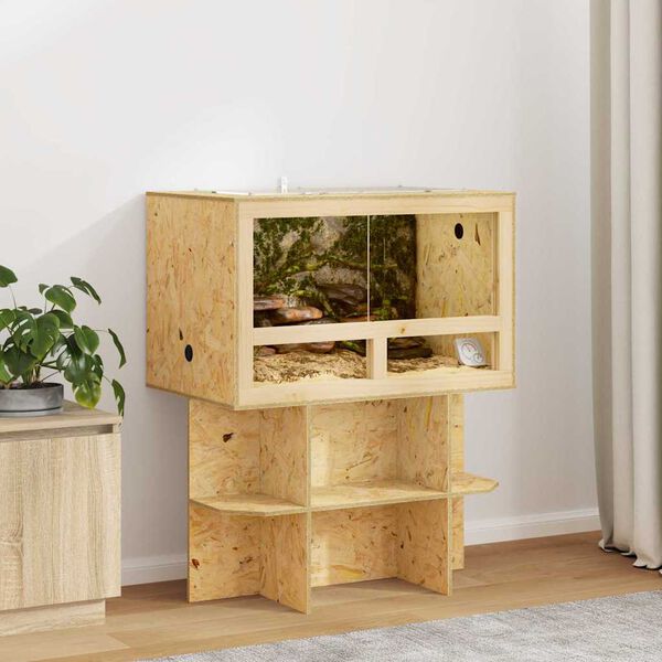 vidaXL Terrarium Brun 80 x 50 x 100 cm OSB