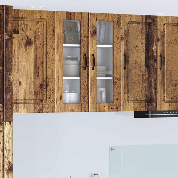 vidaXL K&oslash;kkenskab med d&oslash;r Gammelt tr&aelig; 60 x 31 x 80 cm Konstrueret tr&aelig;