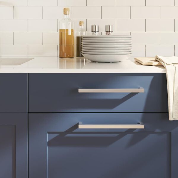 vidaXL skabsh&aring;ndtag 5 stk. 224 mm rustfrit st&aring;l s&oslash;lvfarvet