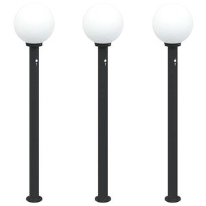 vidaXL pullertlamper med sensor 3 stk. 120 cm sort IP44
