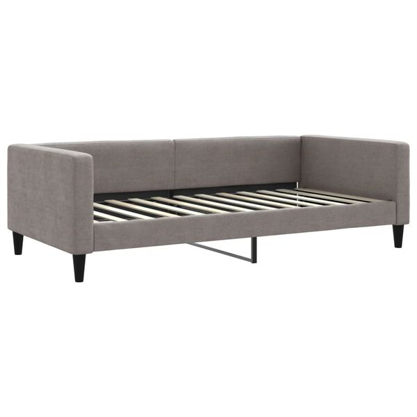 vidaXL daybed 100x200 cm stof gr&aring;brun