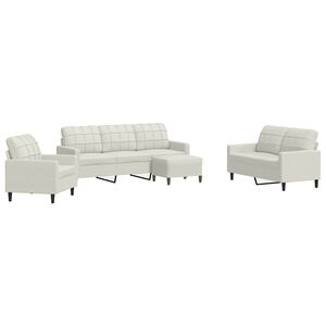 vidaXL sofas&aelig;t 4 dele med hynder velour cremefarvet