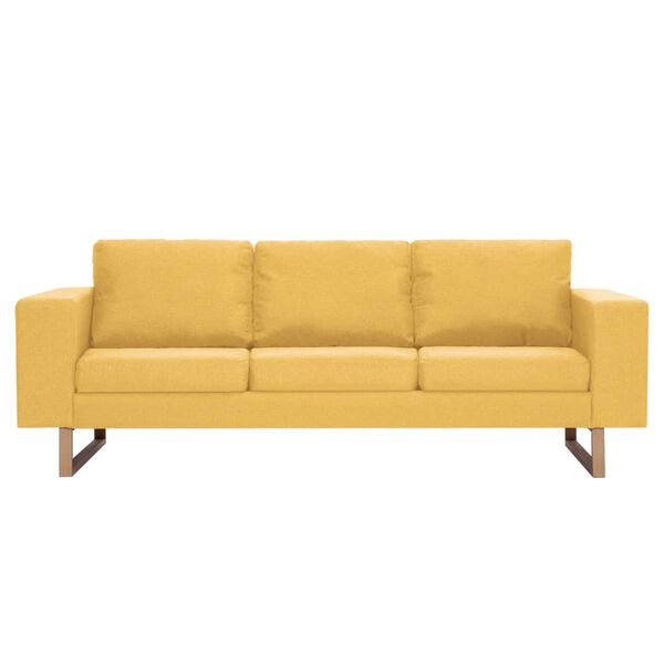 vidaXL 3-personers sofa i stof gul
