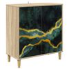 vidaXL Sideboard WIJHE Sonoma-eg 69 x 33 x 75 cm Konstrueret tr&aelig;