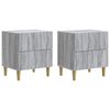 vidaXL Natskab 2 pcs Gr&aring; sonoma-eg 43 x 34,5 x 48 cm Konstrueret tr&aelig;