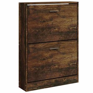 vidaXL skoskab 59x17x81 cm konstrueret tr&aelig; r&oslash;get egetr&aelig;sfarve