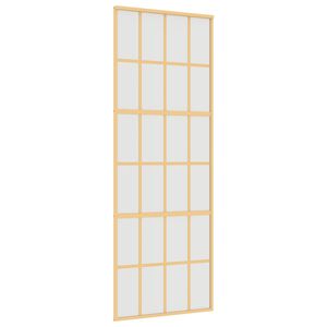 vidaXL skyded&oslash;r 76x205 cm matteret sikkerhedsglas og aluminium gylden