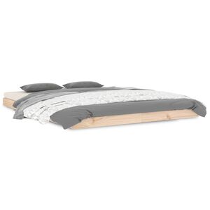 vidaXL sengeramme 140x190 cm massivt fyrretr&aelig;