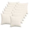 vidaXL Pudebetr&aelig;k 12 stk. ALMELO Cremefarvet 40 x 40 cm cordfl&oslash;jl