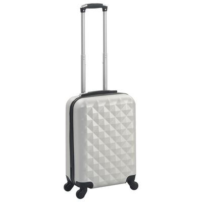 vidaXL hardcase-kuffert ABS sølvfarvet