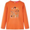 Lang&aelig;rmet T-shirt til b&oslash;rn str. 116 cm orange
