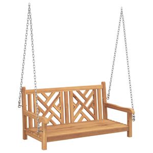 vidaXL Haveslynge b&aelig;nk 114 x 60 x 64 cm Massiv Teaktr&aelig;