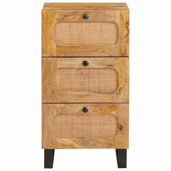vidaXL Sideboard med skuffe Brun 40 x 33 x 75 cm Massivt mangotr&aelig;