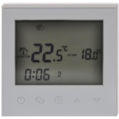 Programmérbar touch-screen digital termostat til undergulvsopvarmning