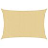 vidaXL solsejl 4,5x3,5 m 100 % polyesterstof sandfarvet