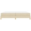 vidaXL Box spring seng med madras Creme 200 x 200 cm Stof