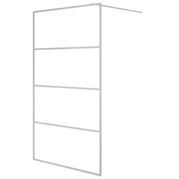 vidaXL brusev&aelig;g 115x195 cm klart sikkerhedsglas s&oslash;lvfarvet