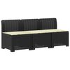 vidaXL 3-personers havensofa med puder i rattanlook 3-personers PP
