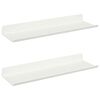 vidaXL Sv&aelig;vende hylde 2 stk. Hvid 30 x 9 x 2,5 cm St&aring;l