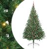 vidaXL Kunstig Forbelyst Juletr&aelig; med 300 LED'er Gr&oslash;n 240 cm PVC