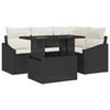 vidaXL Havesofa S&aelig;t 5 stk. Sort og Cream polyrattan