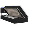 vidaXL LED opbevarings seng med madras Sort 90 x 190 cm Stof