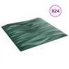 vidaXL V&aelig;gpaneler 24 pcs Stone Gr&oslash;n 50 x 50 cm XPS Skum